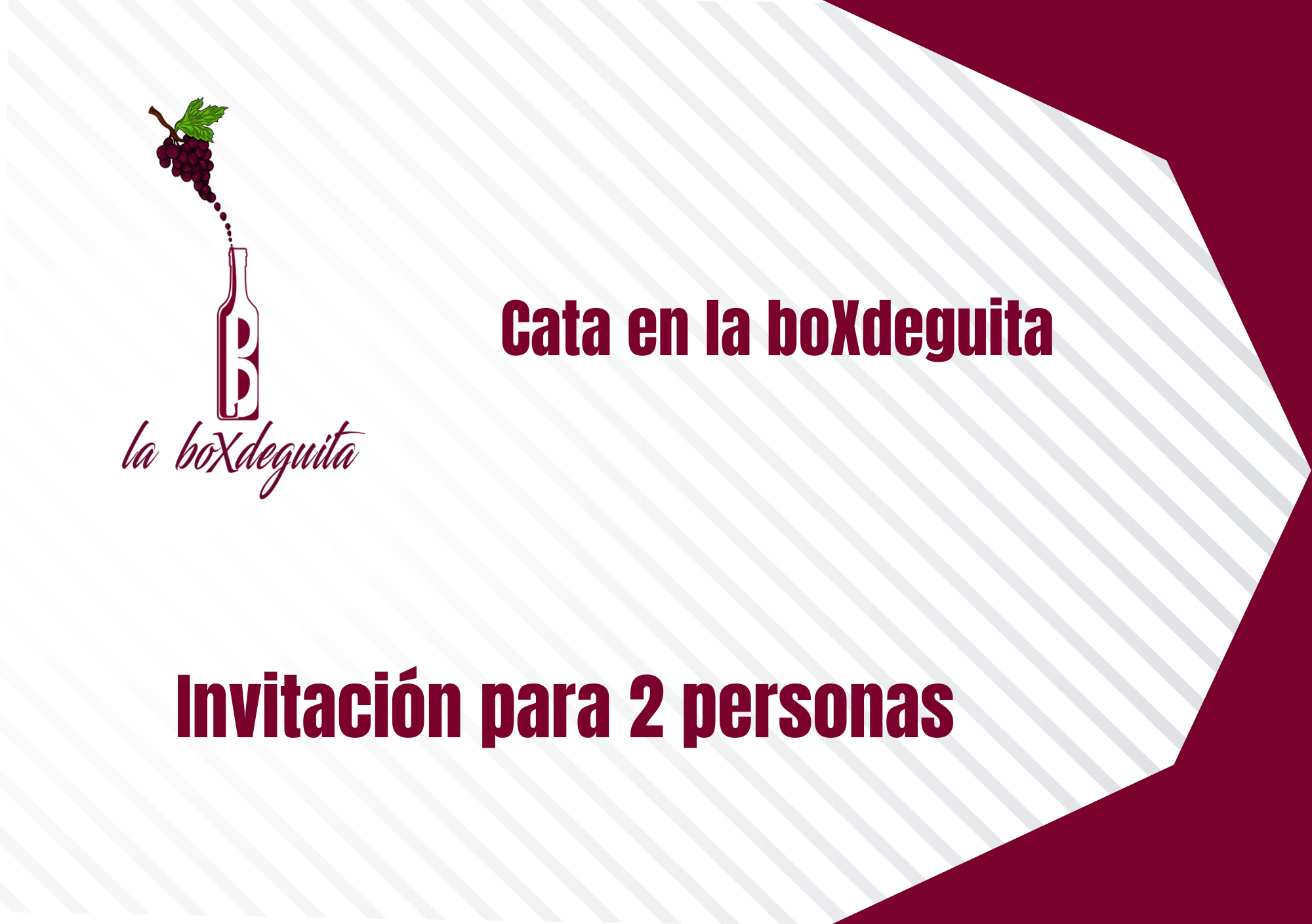 Tarjeta regalo · Cata en la boXdeguita para dos personas en Madrid