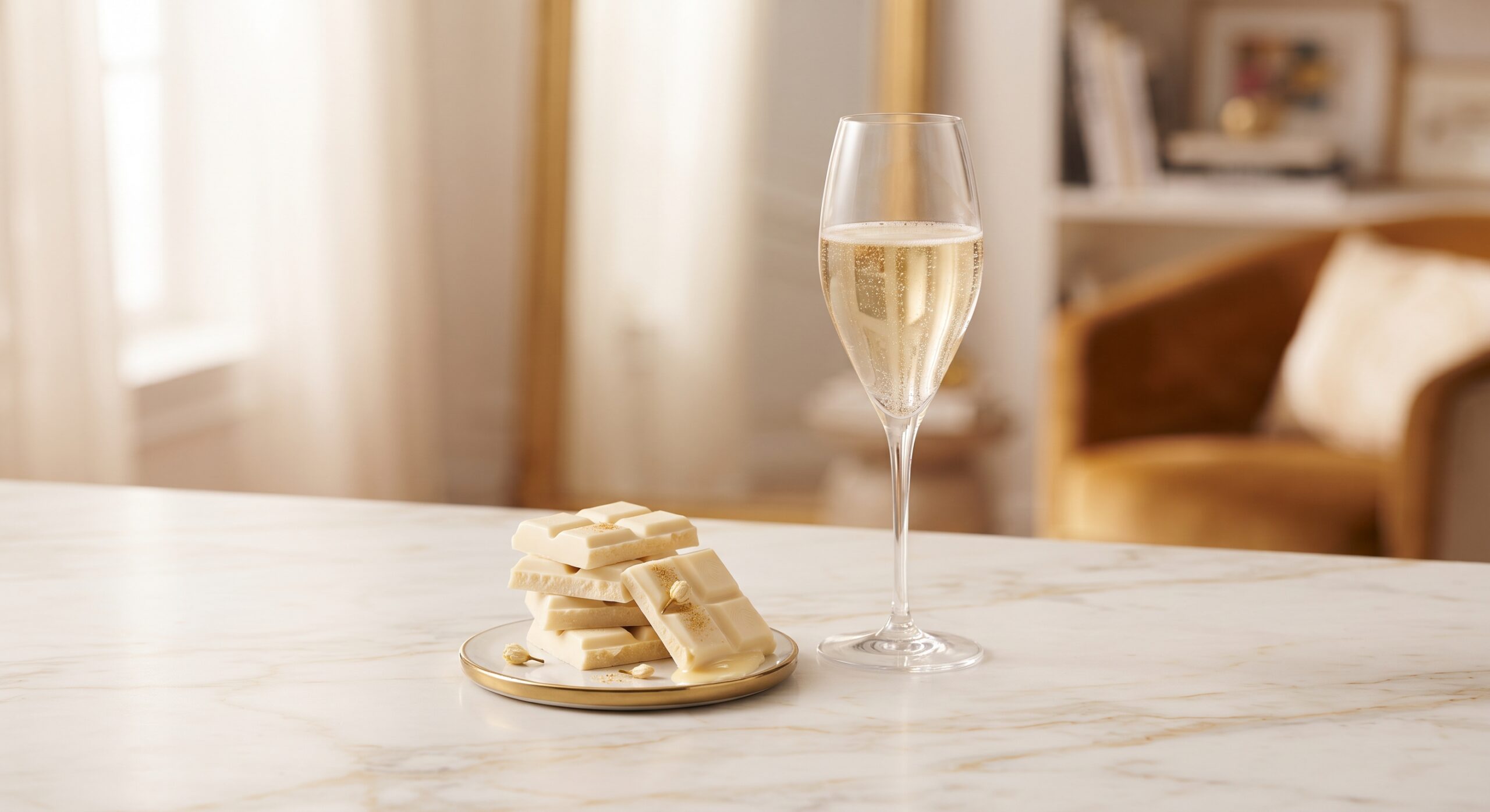 chocolate blanco maridado con vino blanco