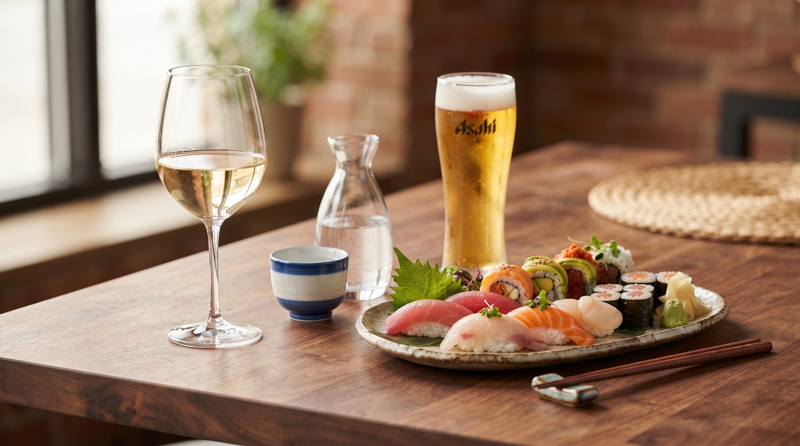 maridaje de vino y sushi