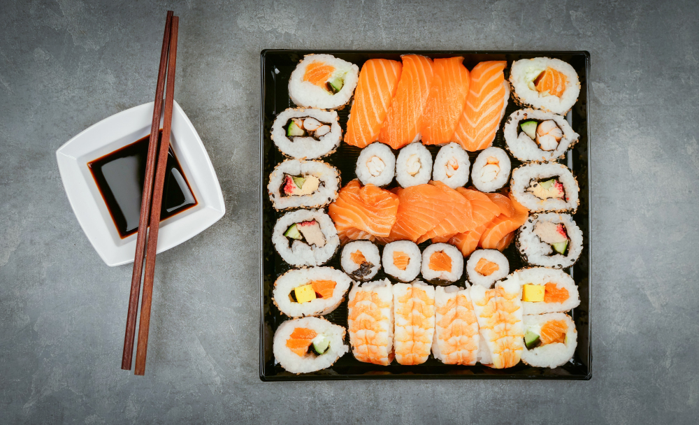 maridaje de vino y sushi